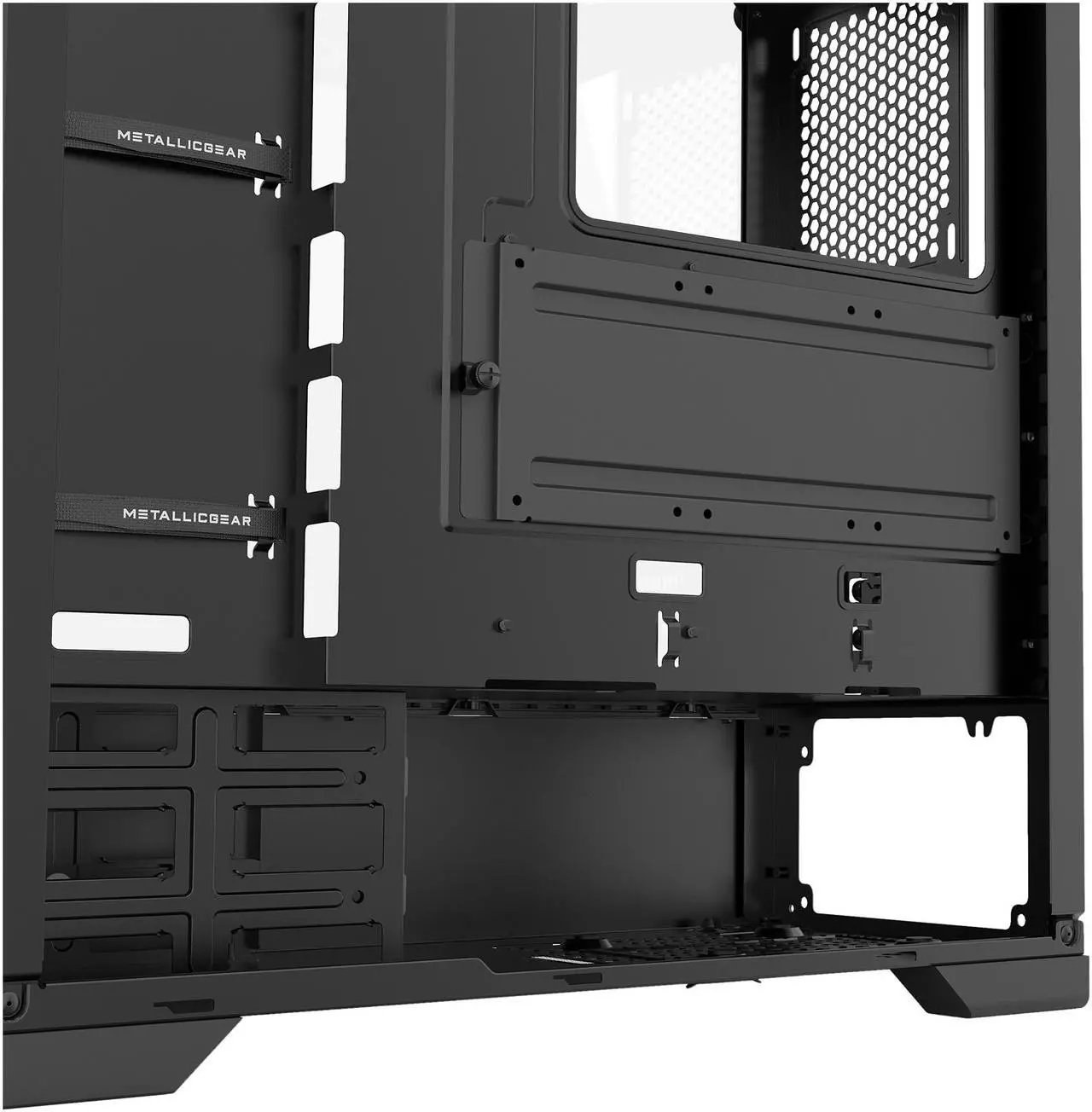 Alt view image 7 of 13 - Metallic Gear Neo Air ATX Mid Tower High Airflow Mesh Front Design, 2x 120mm RGB Skiron Fans, RGB Controller, Black