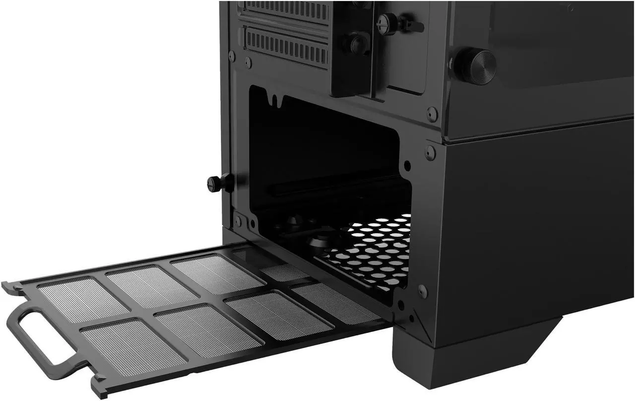 Alt view image 8 of 13 - Metallic Gear Neo Air ATX Mid Tower High Airflow Mesh Front Design, 2x 120mm RGB Skiron Fans, RGB Controller, Black