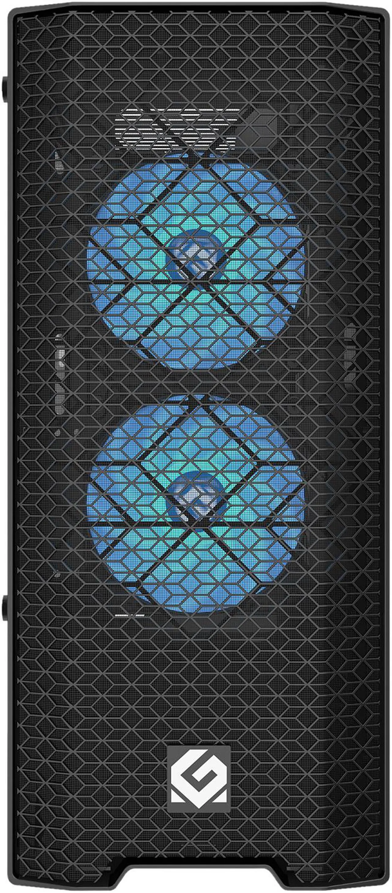 Alt view image 2 of 13 - Metallic Gear Neo Air ATX Mid Tower High Airflow Mesh Front Design, 2x 120mm RGB Skiron Fans, RGB Controller, Black