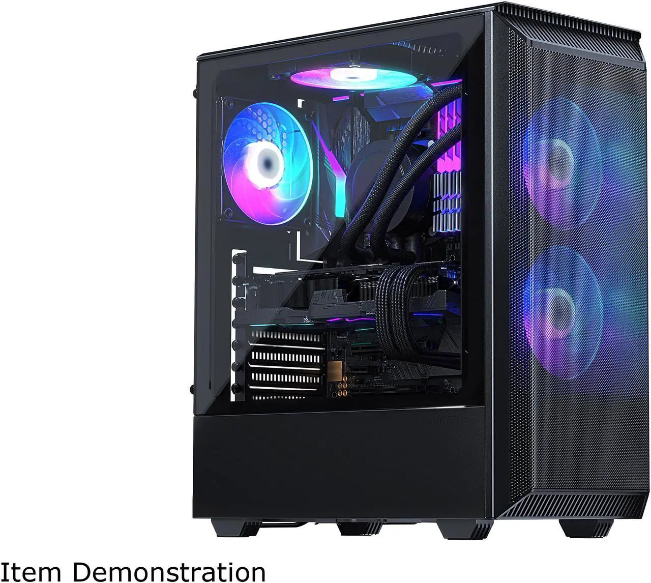 Alt view image 2 of 12 - Phanteks Eclipse P300A High Airflow Full-Metal Mesh Design, Compact ATX Mid-Tower, 120mm Black Case Fan, Black, PH-EC300ATG_BK01