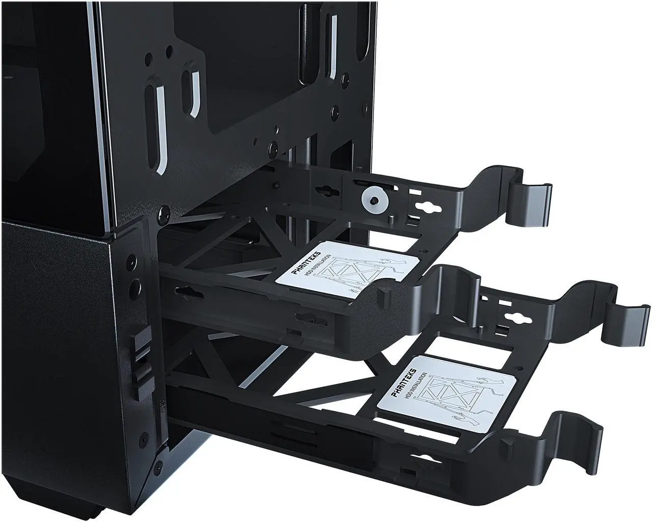 Alt view image 11 of 12 - Phanteks Eclipse P300A High Airflow Full-Metal Mesh Design, Compact ATX Mid-Tower, 120mm Black Case Fan, Black, PH-EC300ATG_BK01