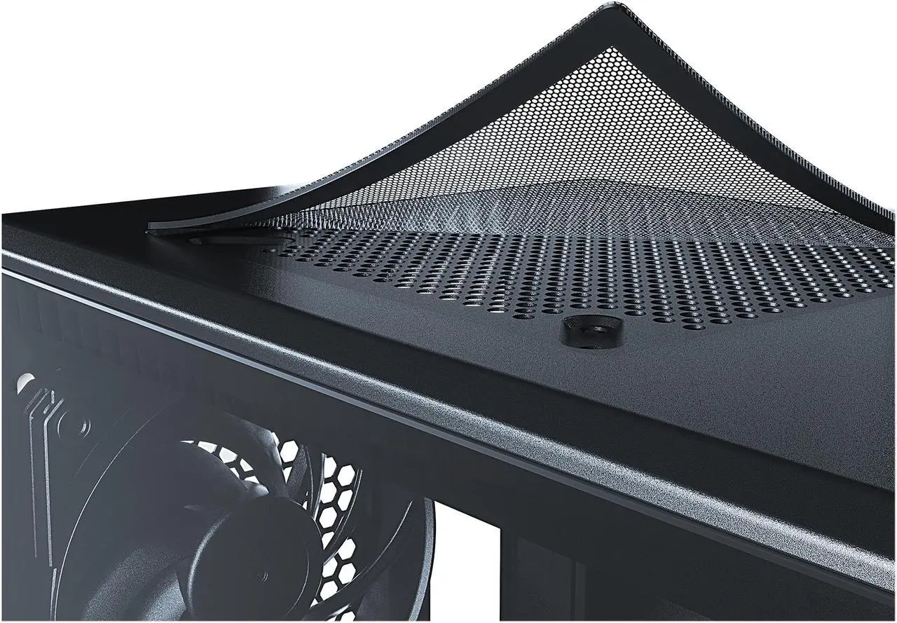 Alt view image 10 of 12 - Phanteks Eclipse P300A High Airflow Full-Metal Mesh Design, Compact ATX Mid-Tower, 120mm Black Case Fan, Black, PH-EC300ATG_BK01