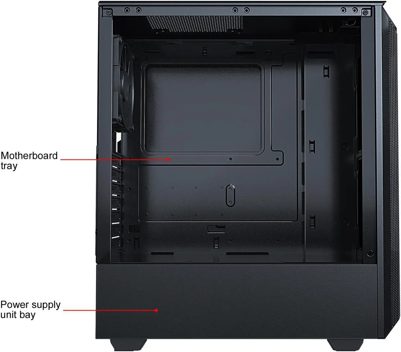 Alt view image 6 of 12 - Phanteks Eclipse P300A High Airflow Full-Metal Mesh Design, Compact ATX Mid-Tower, 120mm Black Case Fan, Black, PH-EC300ATG_BK01