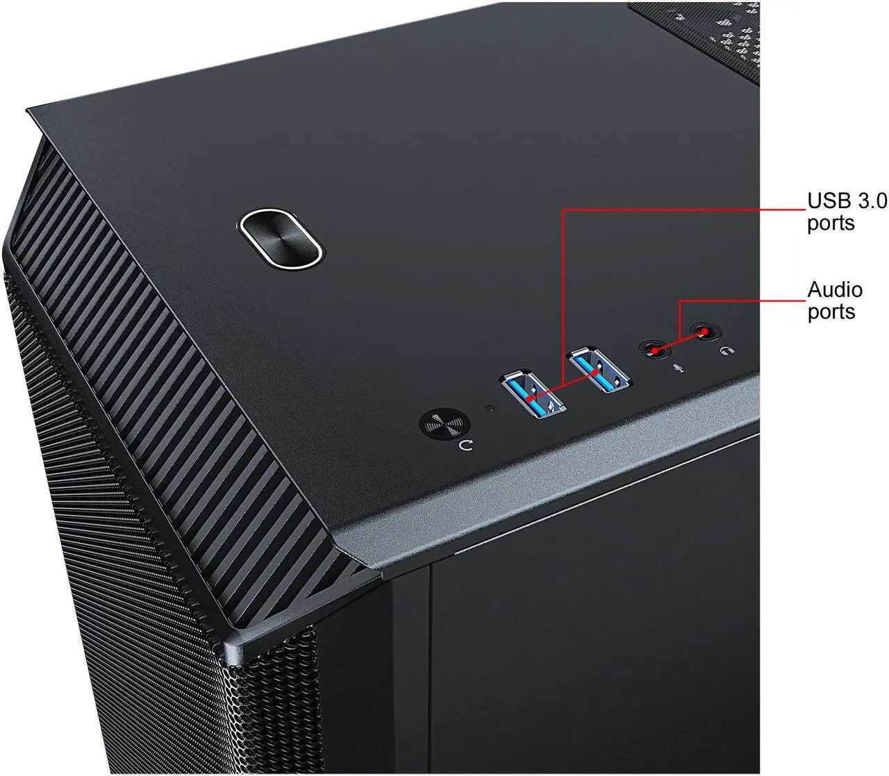 Alt view image 9 of 12 - Phanteks Eclipse P300A High Airflow Full-Metal Mesh Design, Compact ATX Mid-Tower, 120mm Black Case Fan, Black, PH-EC300ATG_BK01