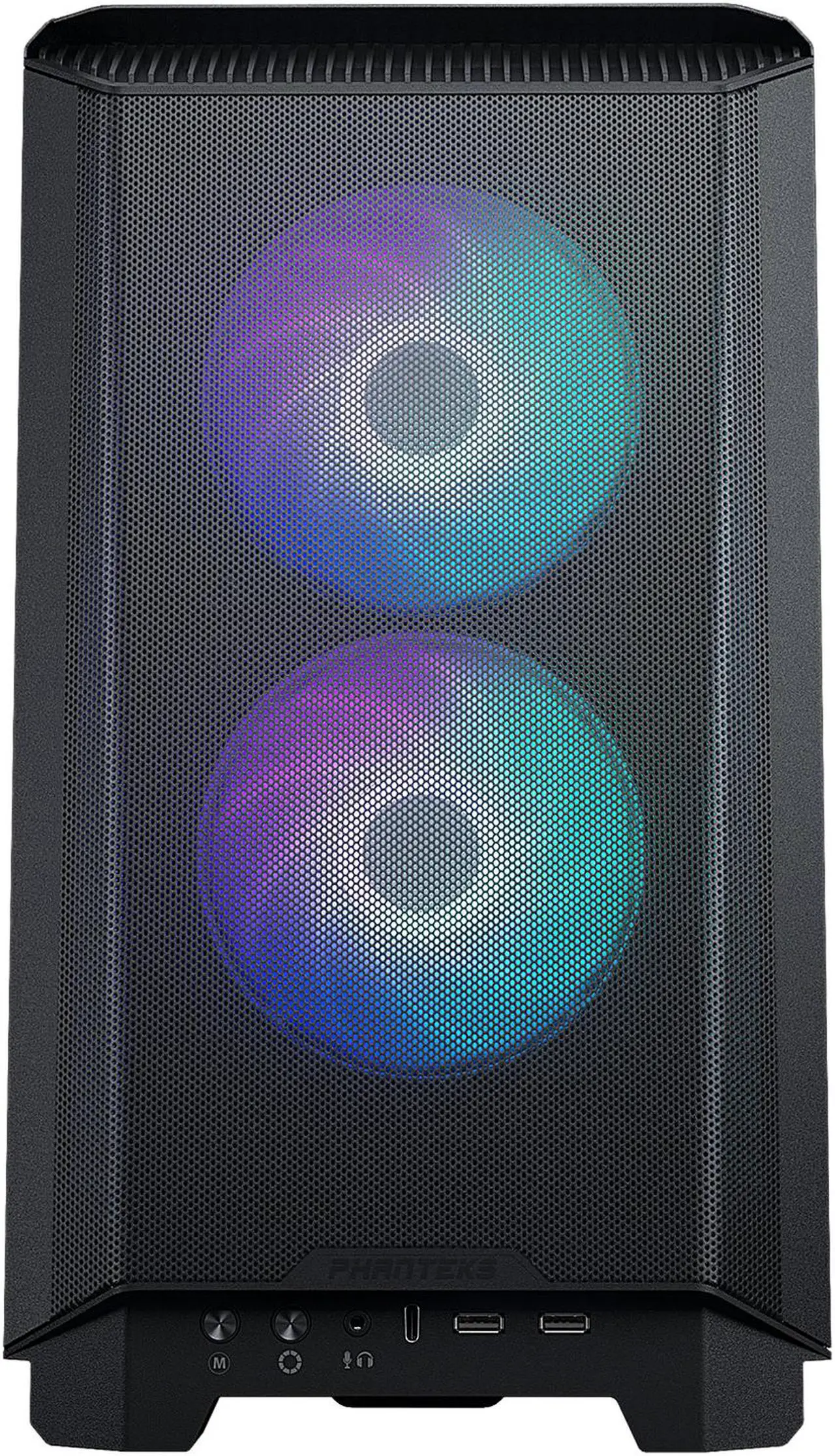 Alt view image 4 of 12 - Phanteks Eclipse P200A D-RGB, high airflow Ultra-fine mesh design, mini-ITX tower, Digital-RGB Lighting, 120mm D-RGB case fans, Tempered Glass, Black
