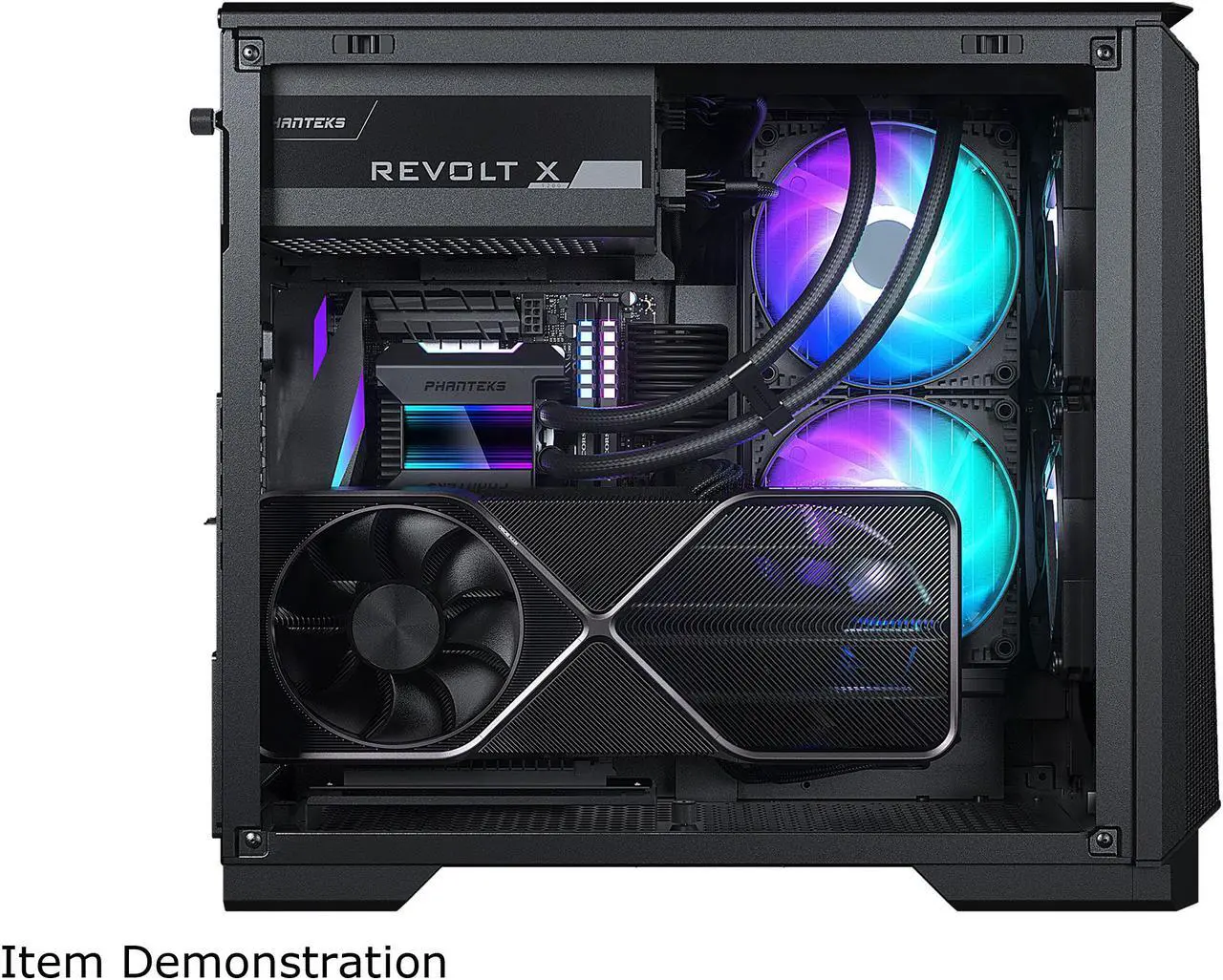 Alt view image 8 of 12 - Phanteks Eclipse P200A D-RGB, high airflow Ultra-fine mesh design, mini-ITX tower, Digital-RGB Lighting, 120mm D-RGB case fans, Tempered Glass, Black