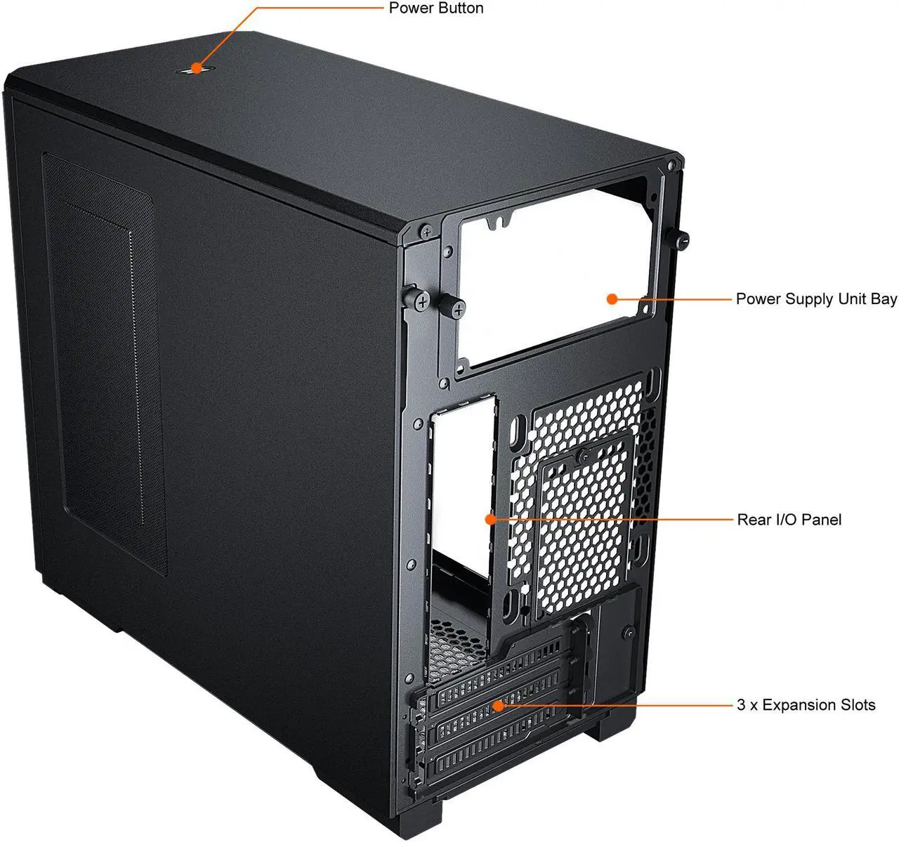 Alt view image 10 of 12 - Phanteks Eclipse P200A D-RGB, high airflow Ultra-fine mesh design, mini-ITX tower, Digital-RGB Lighting, 120mm D-RGB case fans, Tempered Glass, Black