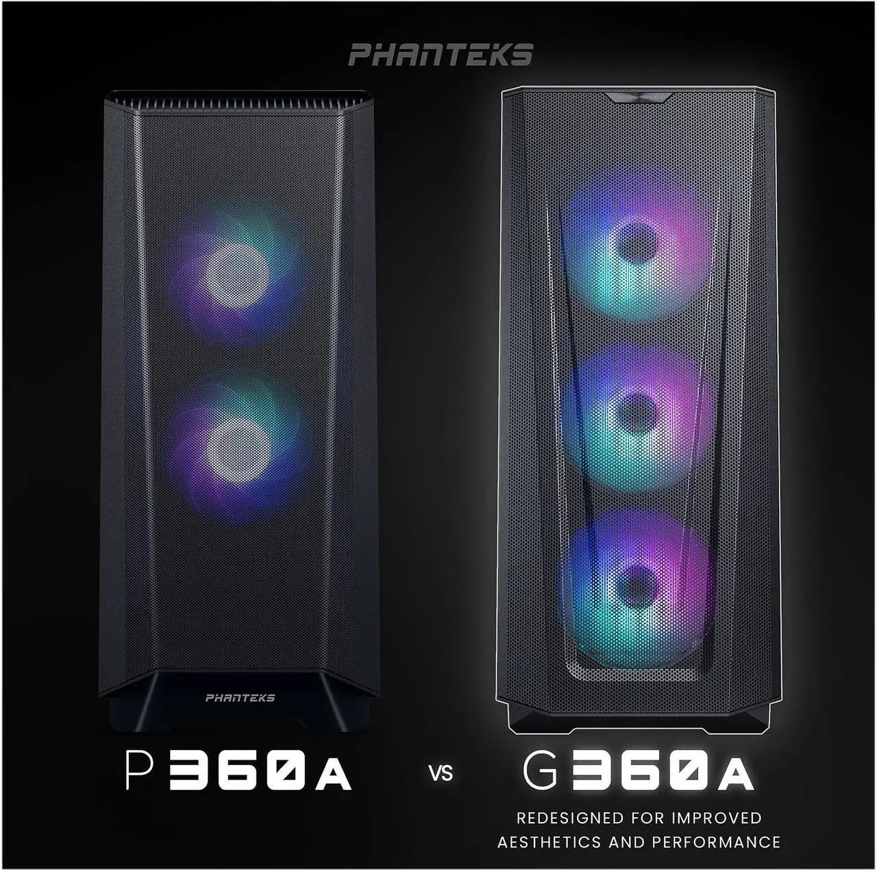 Alt view image 5 of 8 - Phanteks Eclipse G360A PH-EC360ATG_DBK02 Black Steel / Tempered Glass ATX Mid Tower Computer Case