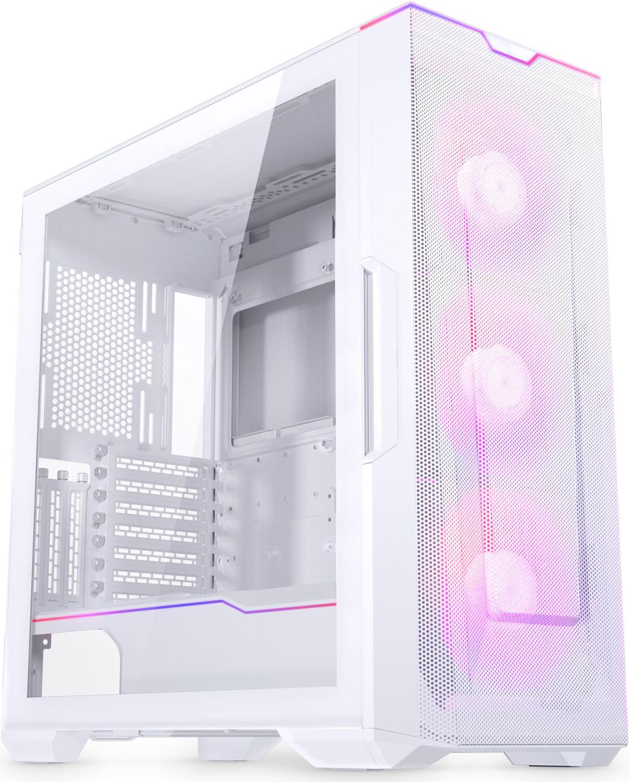 Phanteks Eclipse G500A DRGB, High Performance Mid-Tower Case, Mesh Front Panel, Integrated D/A-RGB Lighting, Tempered Glass Window, 3x M25-140 D-RGB Fans, Matte White