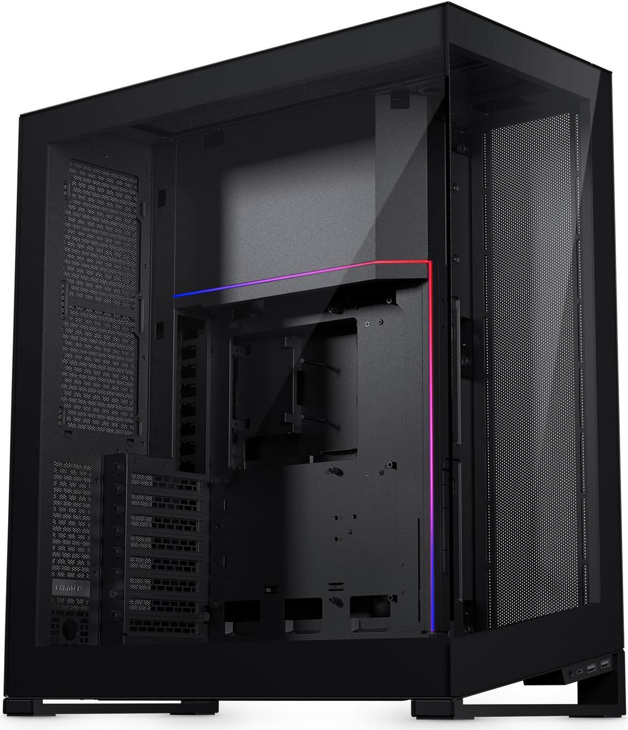 Phanteks NV7, Showcase Full-Tower Chassis, High Airflow Performance, Integrated D/A-RGB Lighting, Seamless Tempered Glass Design, 12 Fan Positions, Black