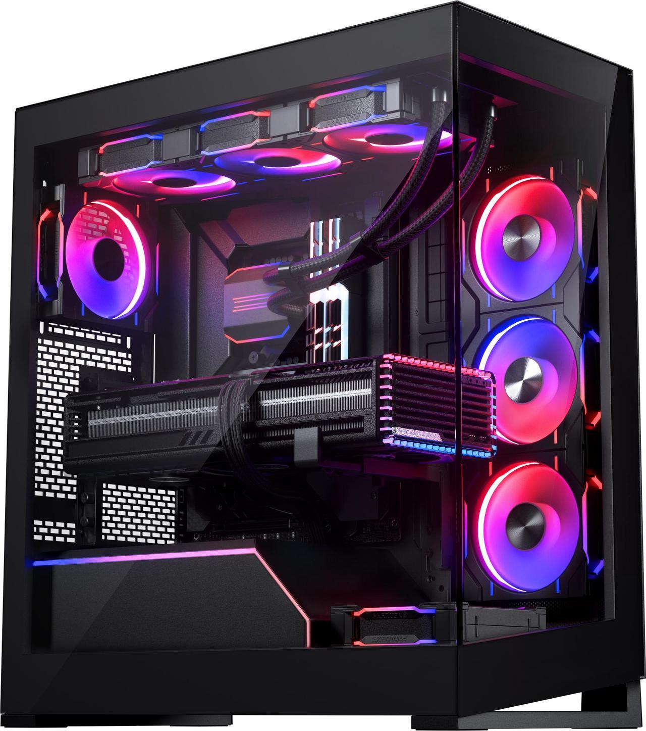 Phanteks NV5 MK2, Showcase Mid-Tower Chassis, Rear-Connect MB Support, Integrated D/A-RGB Lighting, Seamless Tempered Glass Design, 8x Fan Positions, Black