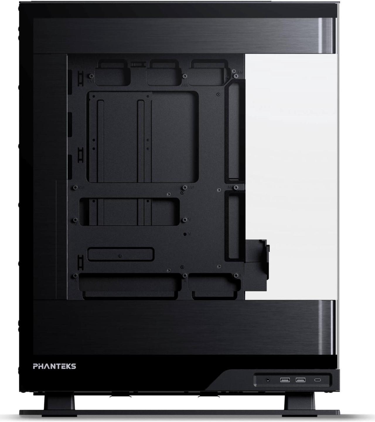 Alt view image 3 of 11 - Phanteks Evolv X2, Mid-Tower Gaming Chassis, Vertical Cooling System, See-through Tempered Glass Chassis, Brushed Aluminum interior panel with Integrated D-RGB Lighting, Brushed Black