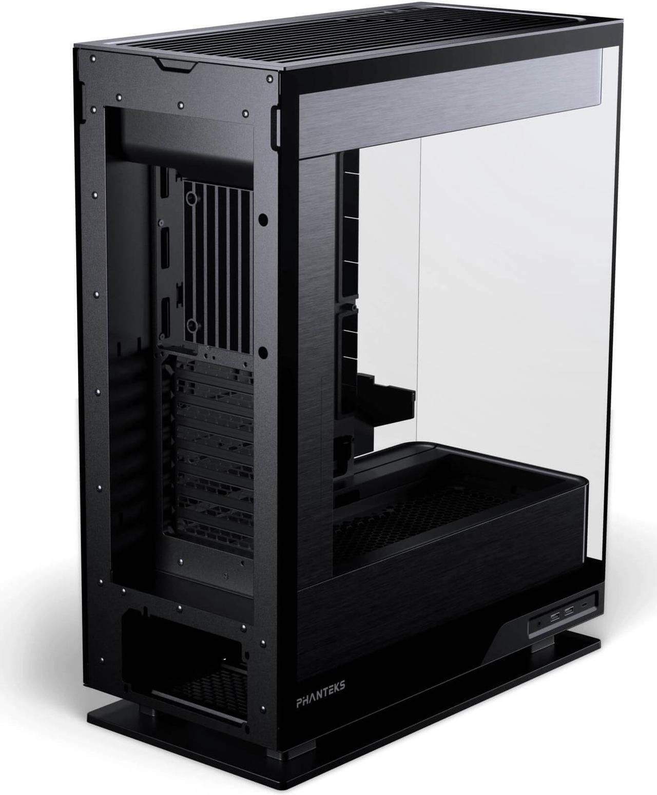 Alt view image 5 of 11 - Phanteks Evolv X2, Mid-Tower Gaming Chassis, Vertical Cooling System, See-through Tempered Glass Chassis, Brushed Aluminum interior panel with Integrated D-RGB Lighting, Brushed Black
