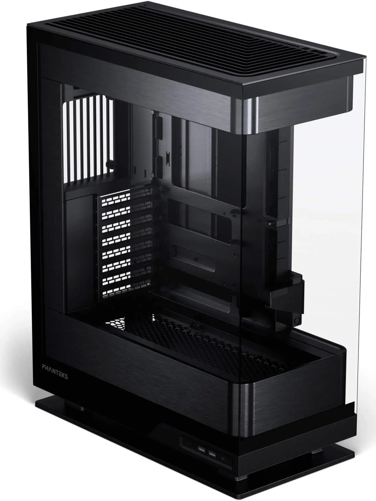 Alt view image 12 of 11 - Phanteks Evolv X2, Mid-Tower Gaming Chassis, Vertical Cooling System, See-through Tempered Glass Chassis, Brushed Aluminum interior panel with Integrated D-RGB Lighting, Brushed Black