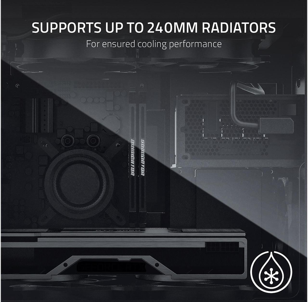 Alt view image 4 of 7 - Razer Tomahawk RC21-01400100-R3M1 Steel / Tempered Glass Mini-ITX Computer Case