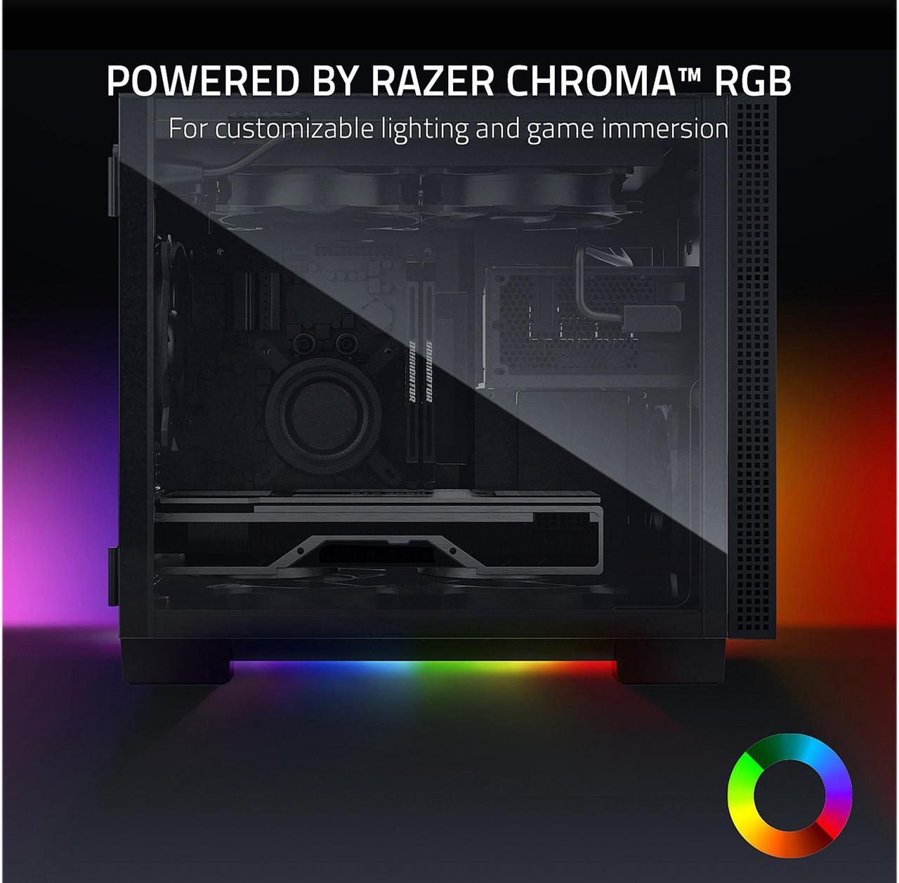 Alt view image 7 of 7 - Razer Tomahawk RC21-01400100-R3M1 Steel / Tempered Glass Mini-ITX Computer Case