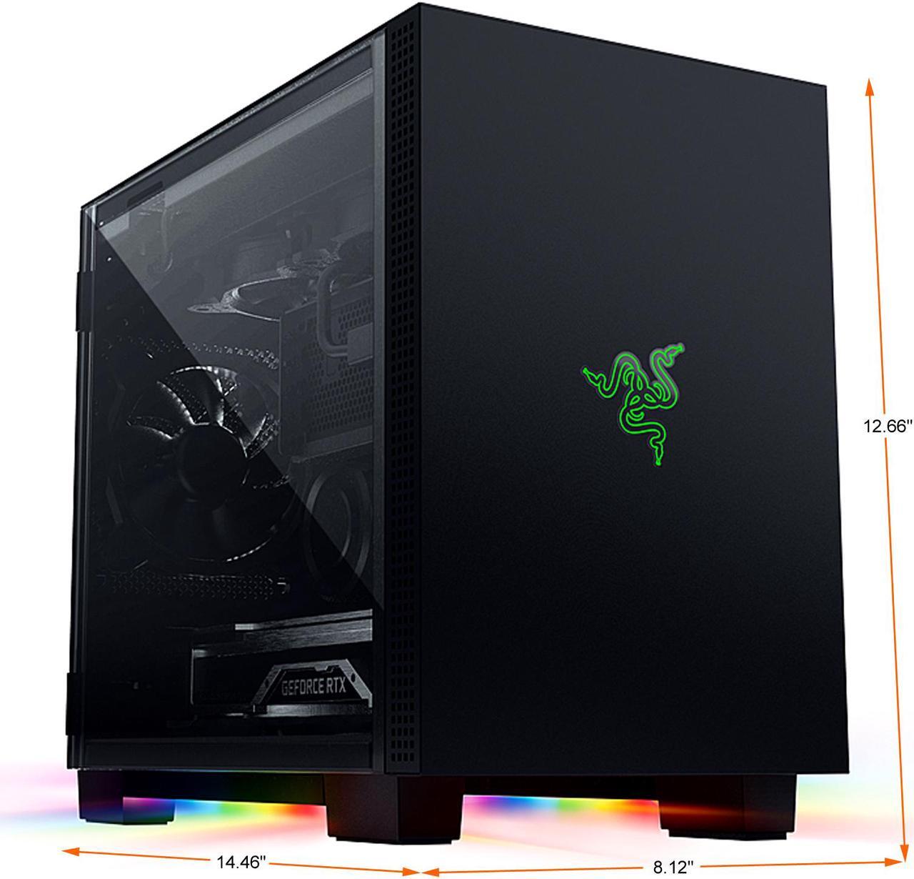 Alt view image 2 of 7 - Razer Tomahawk RC21-01400100-R3M1 Steel / Tempered Glass Mini-ITX Computer Case