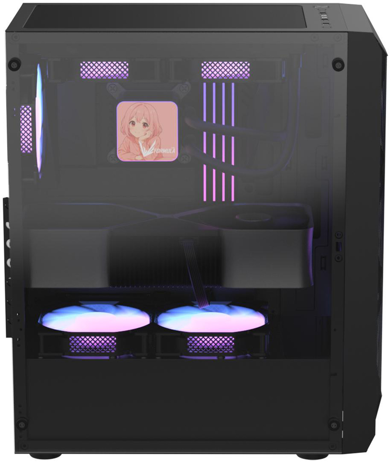 Open Box: Formula V Line Air Power G1 Mid-Tower PC Case, Bold Angular Mesh Front, Pre-Installed ARGB Fans, Supports ATX/M-ATX/ITX, 335mm GPU, USB 3.0 - Newegg.com - Open Box condition - Image 14