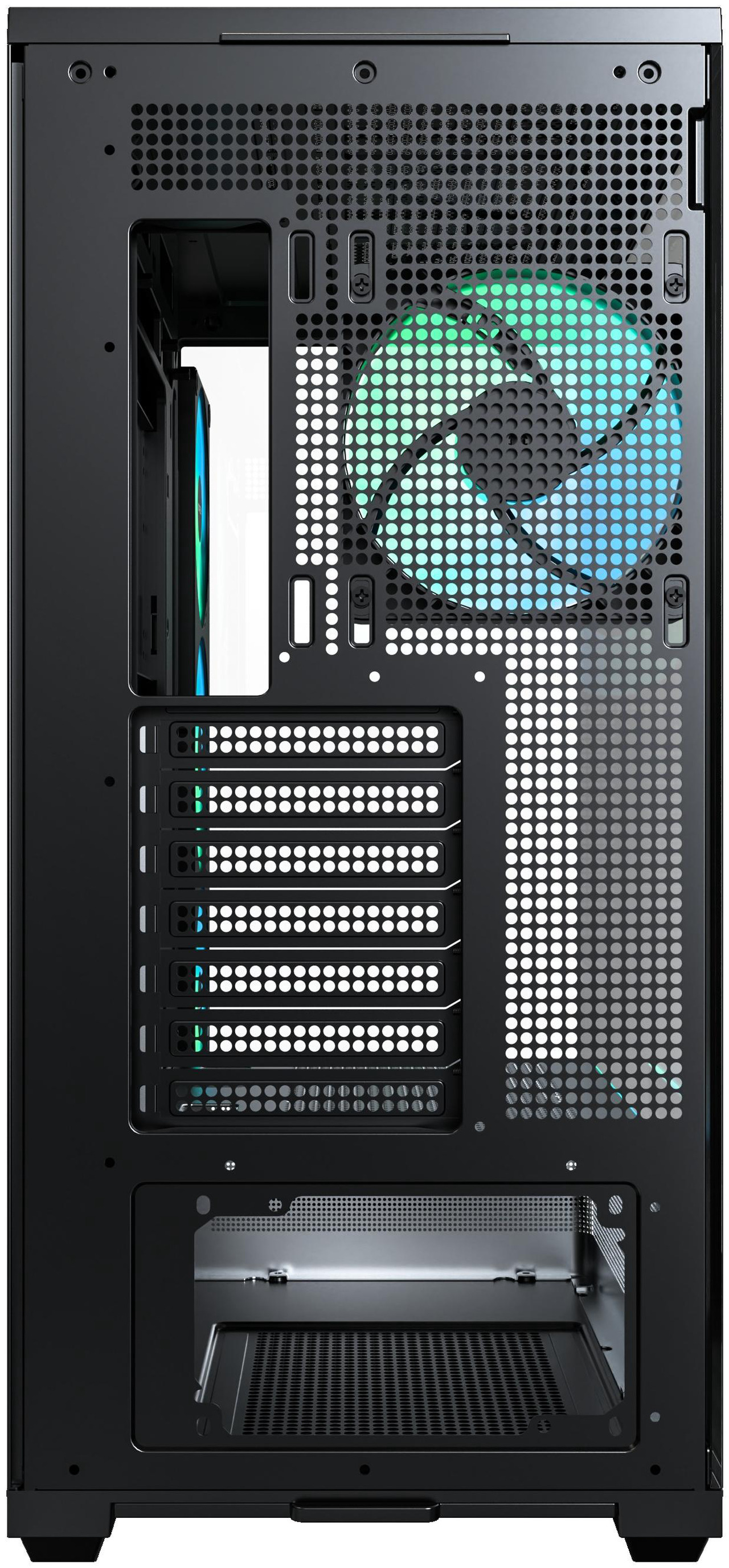 Open Box: MONTECH TG3 Panoramic ATX Mid-Tower PC Case, Pre-Installed 360mm ARGB Unibody Fans & 1x120mm ARGB Fan, ARGB Strip, Supports 360mm Radiator, RTX 5090 GPUs & Back-Connect Motherboards, Black - Newegg.com - Open Box condition - Image 24