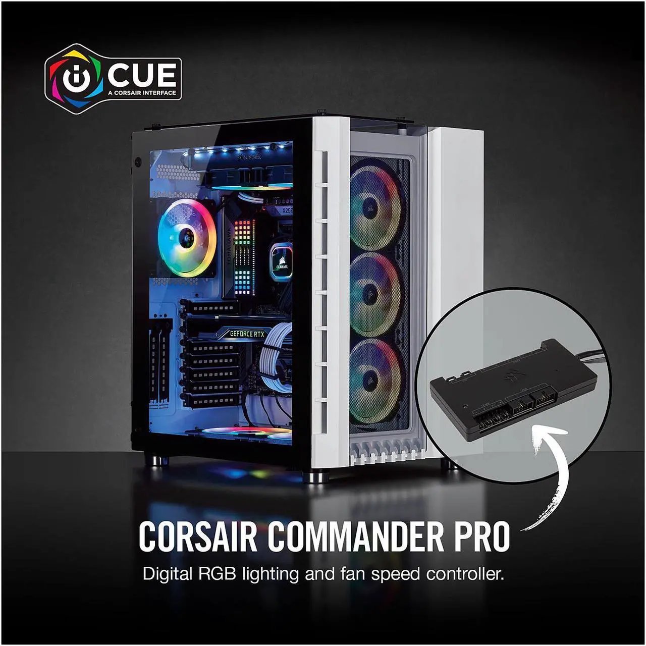 Alt view image 2 of 8 - CORSAIR Commander PRO, CL-9011110-WW, Digital Fan and RGB Lighting Controller