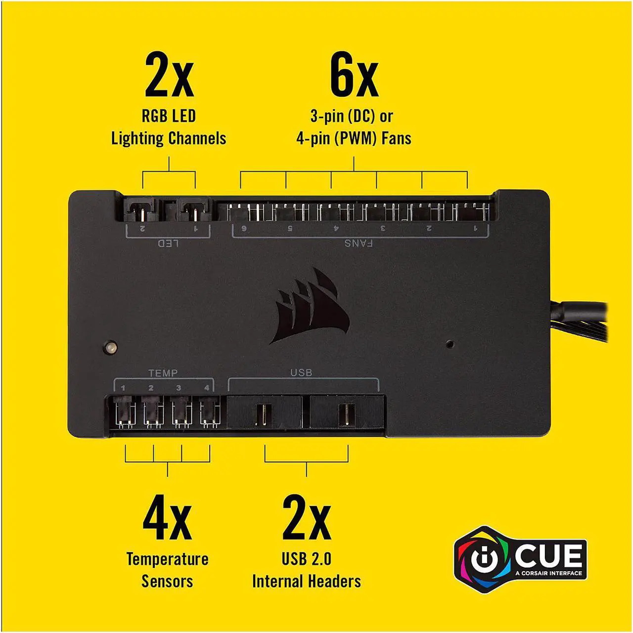 Alt view image 4 of 8 - CORSAIR Commander PRO, CL-9011110-WW, Digital Fan and RGB Lighting Controller