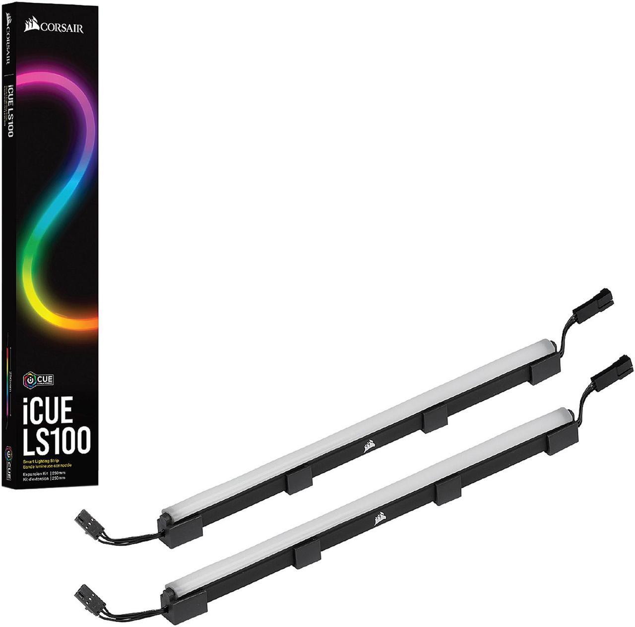 Alt view image 7 of 7 - CORSAIR iCUE LS100 Smart Lighting Strip Expansion Kit 250mm, CD-9010001-WW/SS