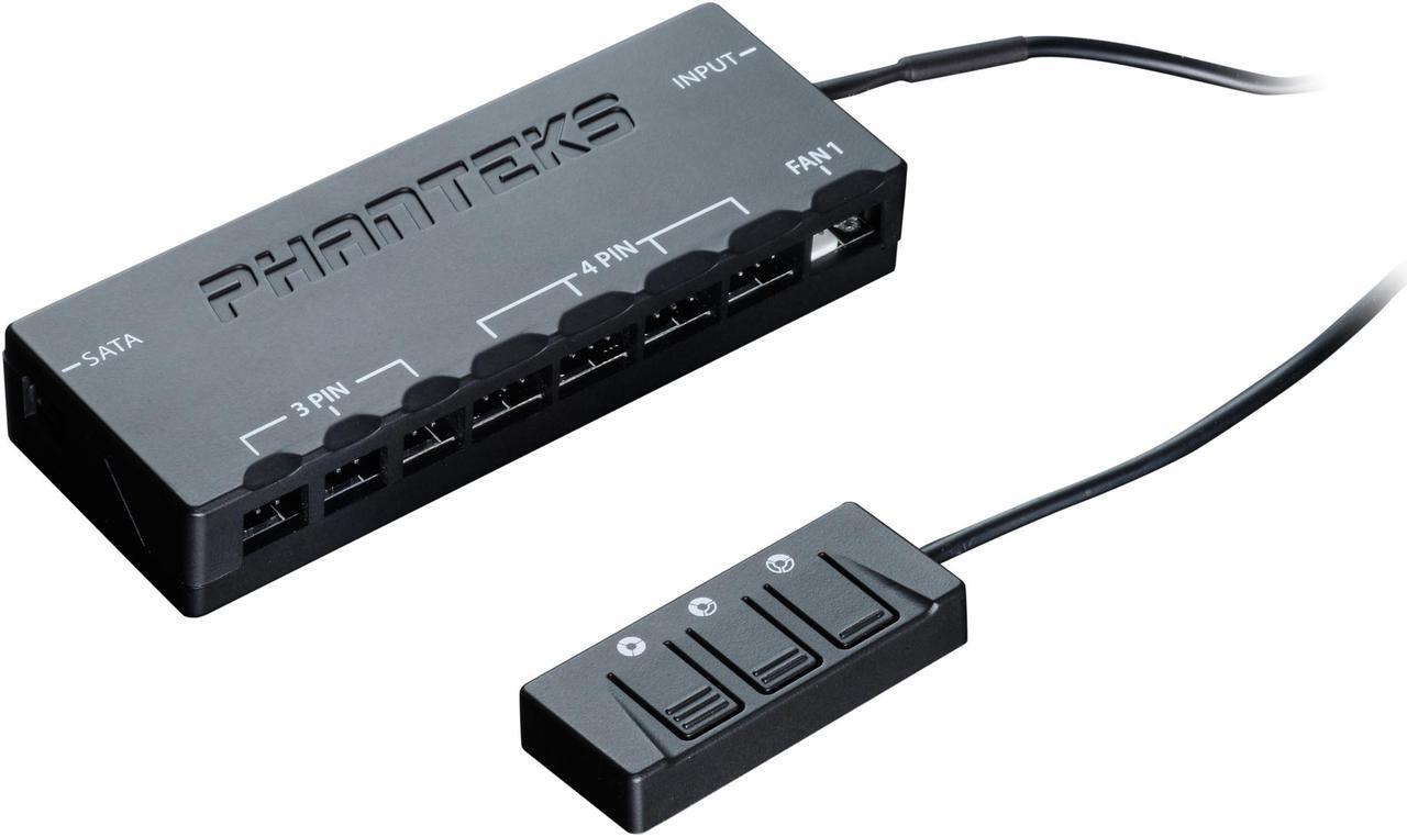 Alt view image 3 of 6 - Phanteks Universal Fan Controller, PH-PWHUB_02 - Low Profile Design, Universal Fan Controller, Magnetic Housing, Three Speed Modes with Remote Control