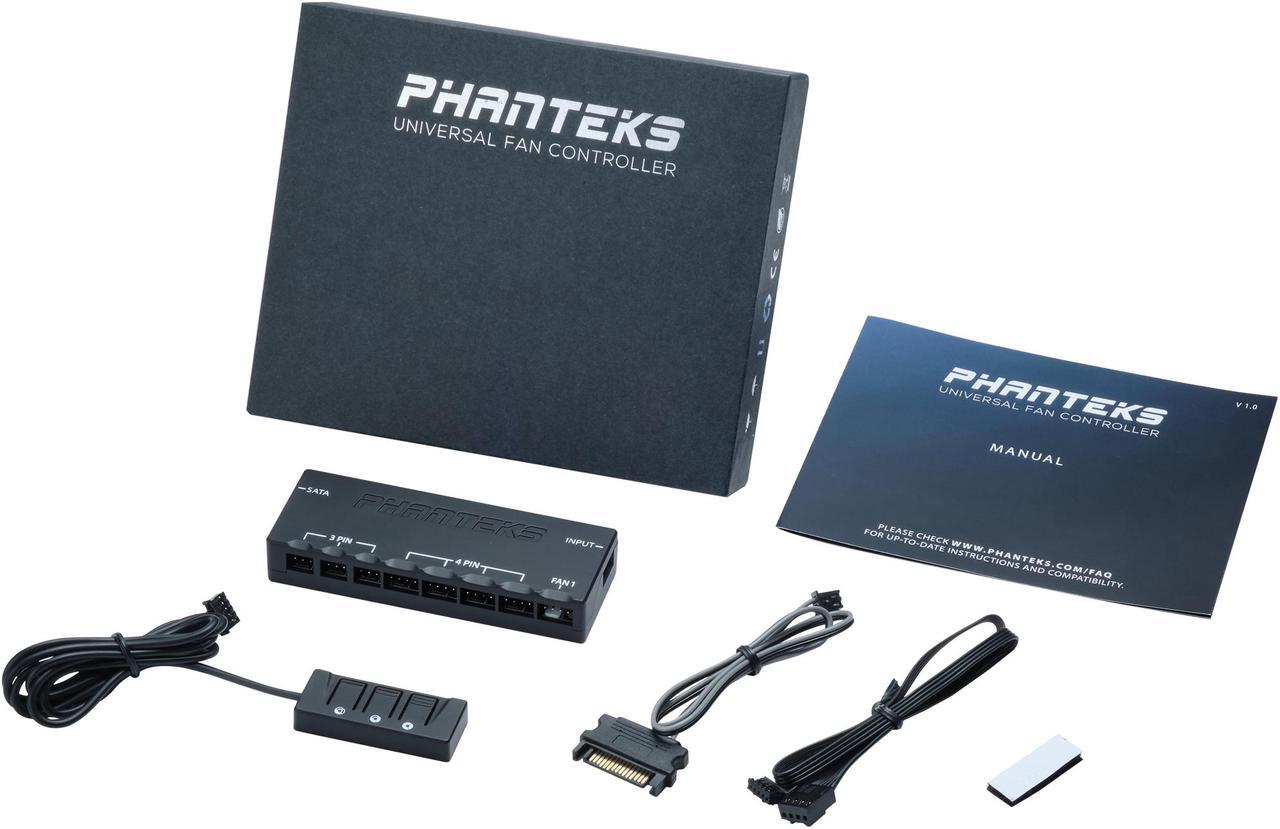 Alt view image 6 of 6 - Phanteks Universal Fan Controller, PH-PWHUB_02 - Low Profile Design, Universal Fan Controller, Magnetic Housing, Three Speed Modes with Remote Control