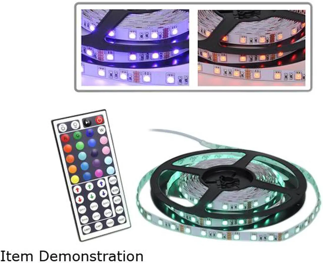 Main image of LOGISYS Computer LDXRM196C 12V 16.5' FLIEXIBLE RGB LED STRIP LIGHT KIT