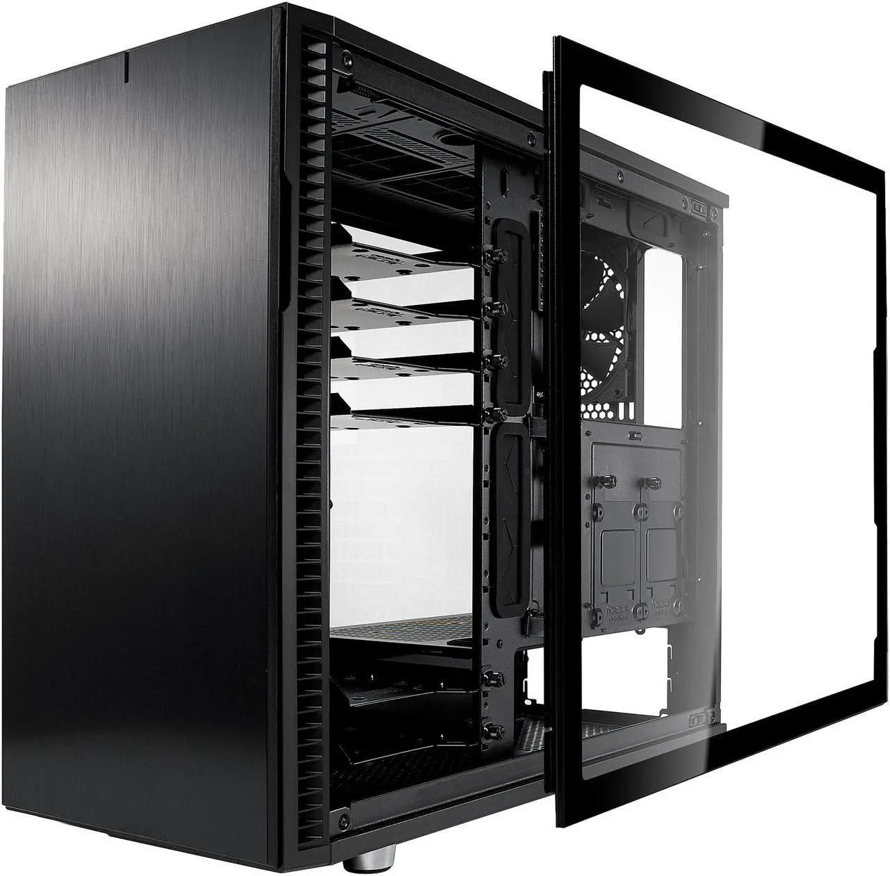 Alt view image 10 of 11 - Fractal Design Tempered Glass Panel Upgrade for Define R6 Series Cases - TG with Black Frame