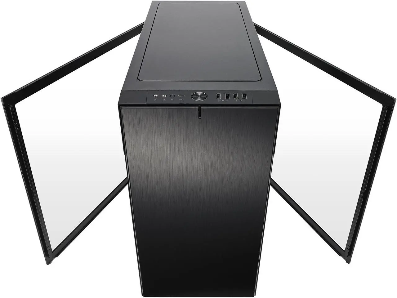 Alt view image 11 of 11 - Fractal Design Tempered Glass Panel Upgrade for Define R6 Series Cases - TG with Black Frame