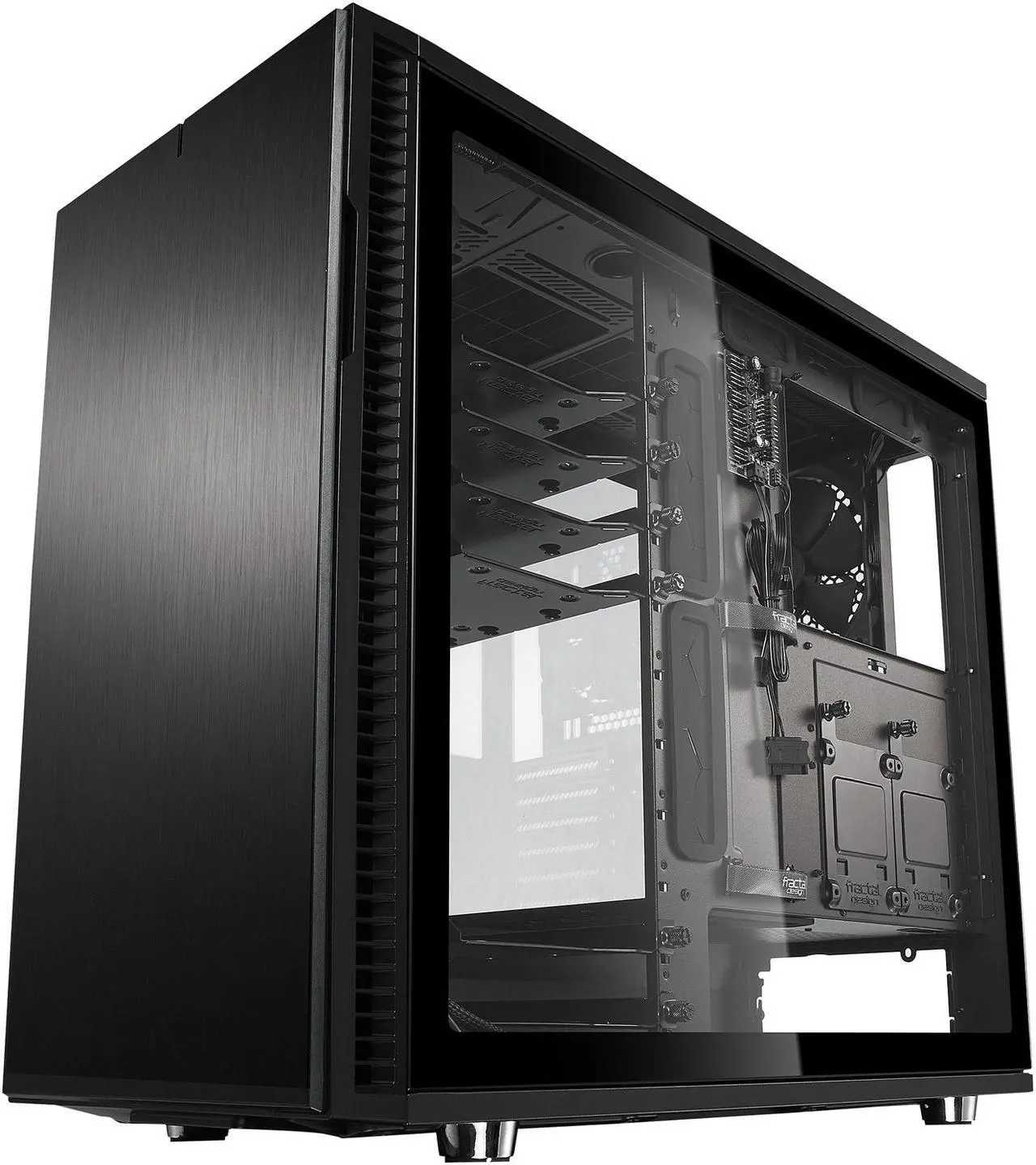 Alt view image 5 of 11 - Fractal Design Tempered Glass Panel Upgrade for Define R6 Series Cases - TG with Black Frame
