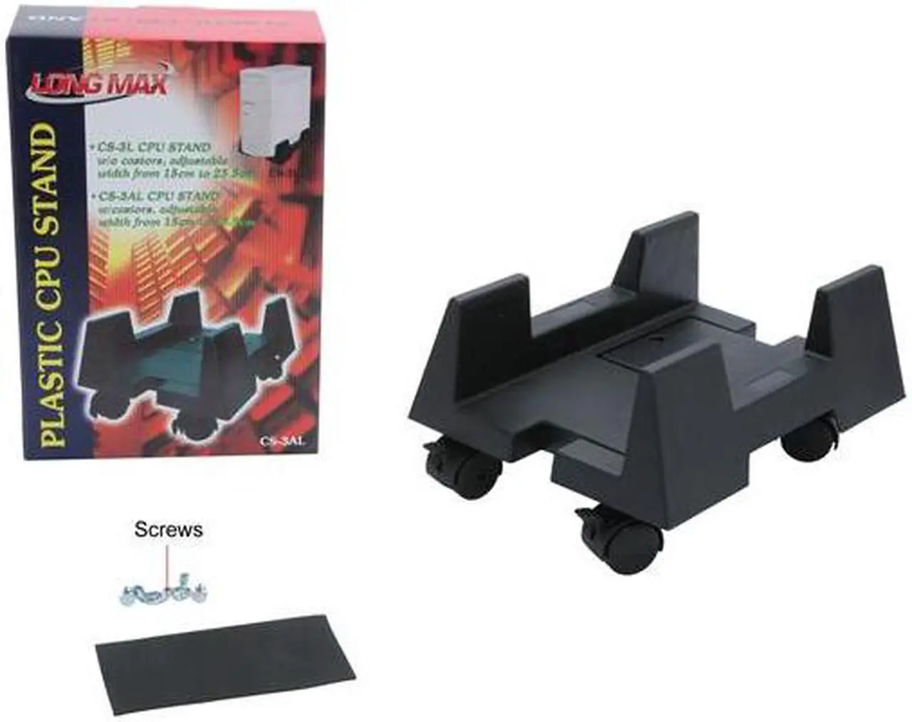 Alt view image 5 of 5 - Syba SY-ACC65010 CPU Stand for ATX Case, Plastic, Black Color, Adjustable Width