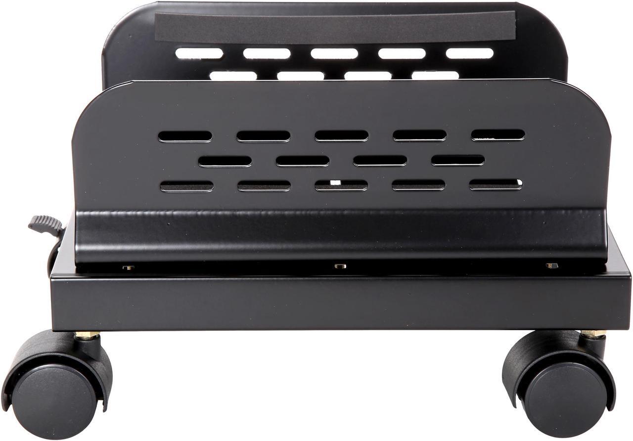 Alt view image 4 of 7 - SYBA SY-ACC65093 Slim PC or UPS Metal Floor Stand with Adjustable Width and Caster Wheels