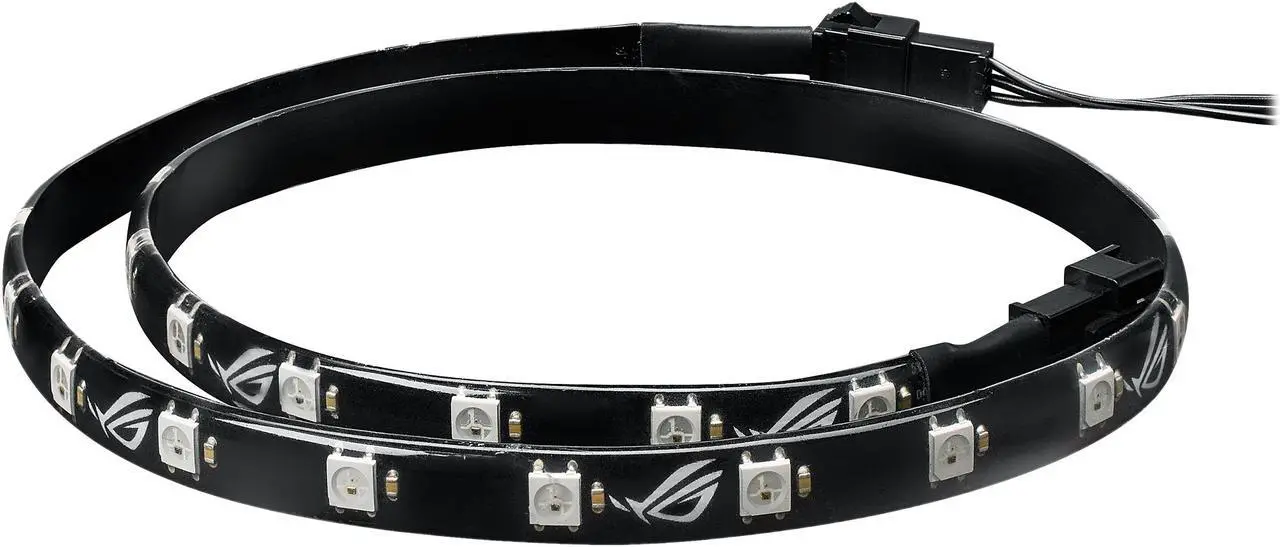Alt view image 3 of 5 - ASUS ROG Addressable RGB 5050 LED 60cm Lighting Strip with Magnetic Backing and Adhesive Strips for use with AURA Sync RGB