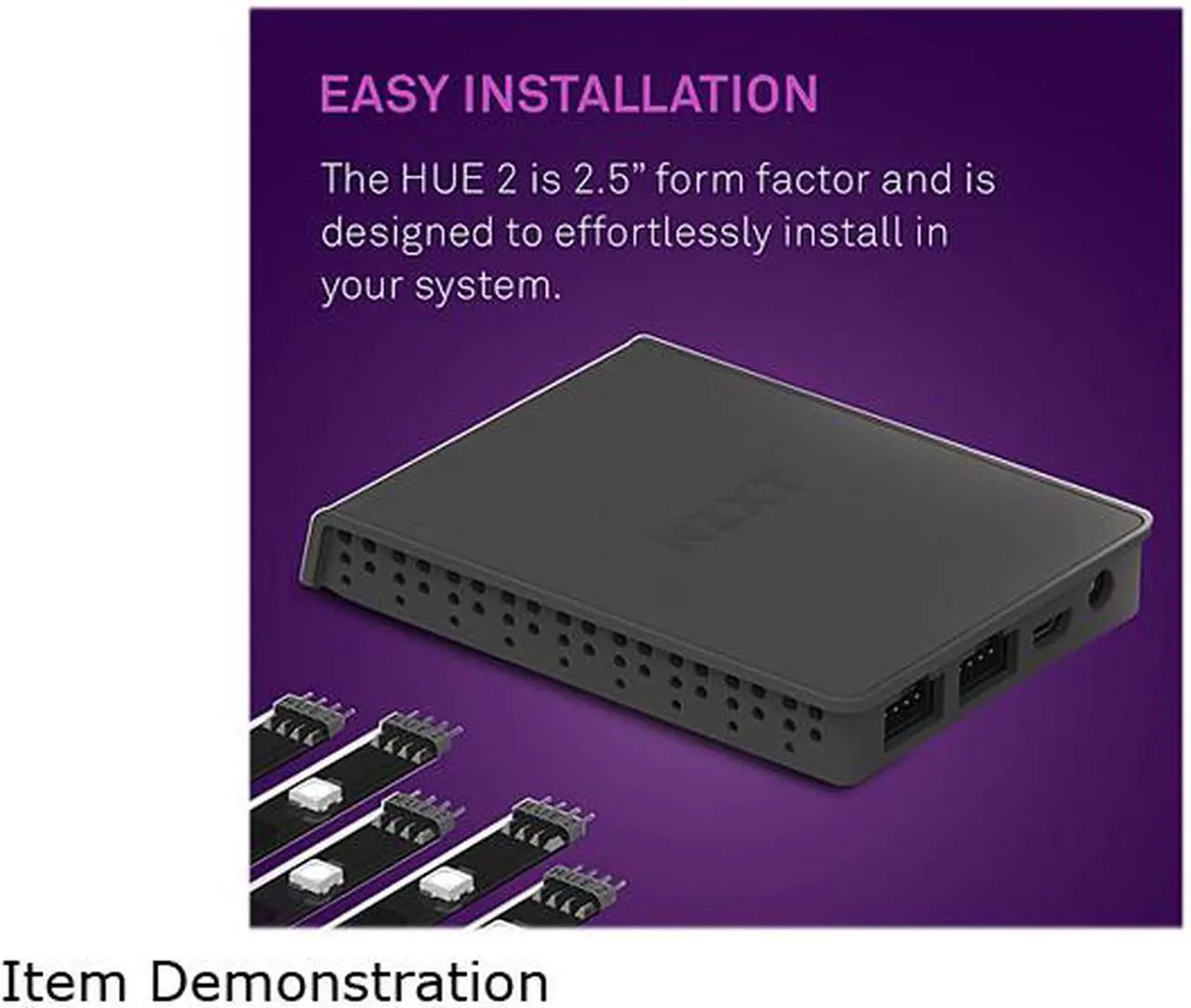 Alt view image 5 of 9 - NZXT HUE 2 Ambient V2 - Desktop Monitor Back-Lighting Kit - 2 RGB LED Strip Sizes - Designed for Monitors 26" to 32" - Immersive Desktop Lighting System - AC-HUEHU-B2