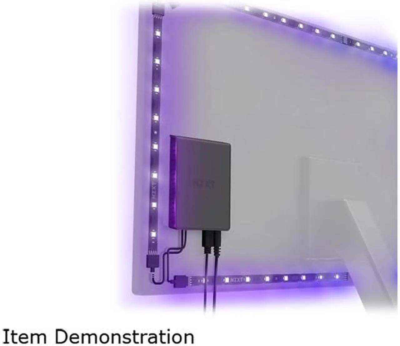 Alt view image 6 of 9 - NZXT HUE 2 Ambient V2 - Desktop Monitor Back-Lighting Kit - 2 RGB LED Strip Sizes - Designed for Monitors 26" to 32" - Immersive Desktop Lighting System - AC-HUEHU-B2