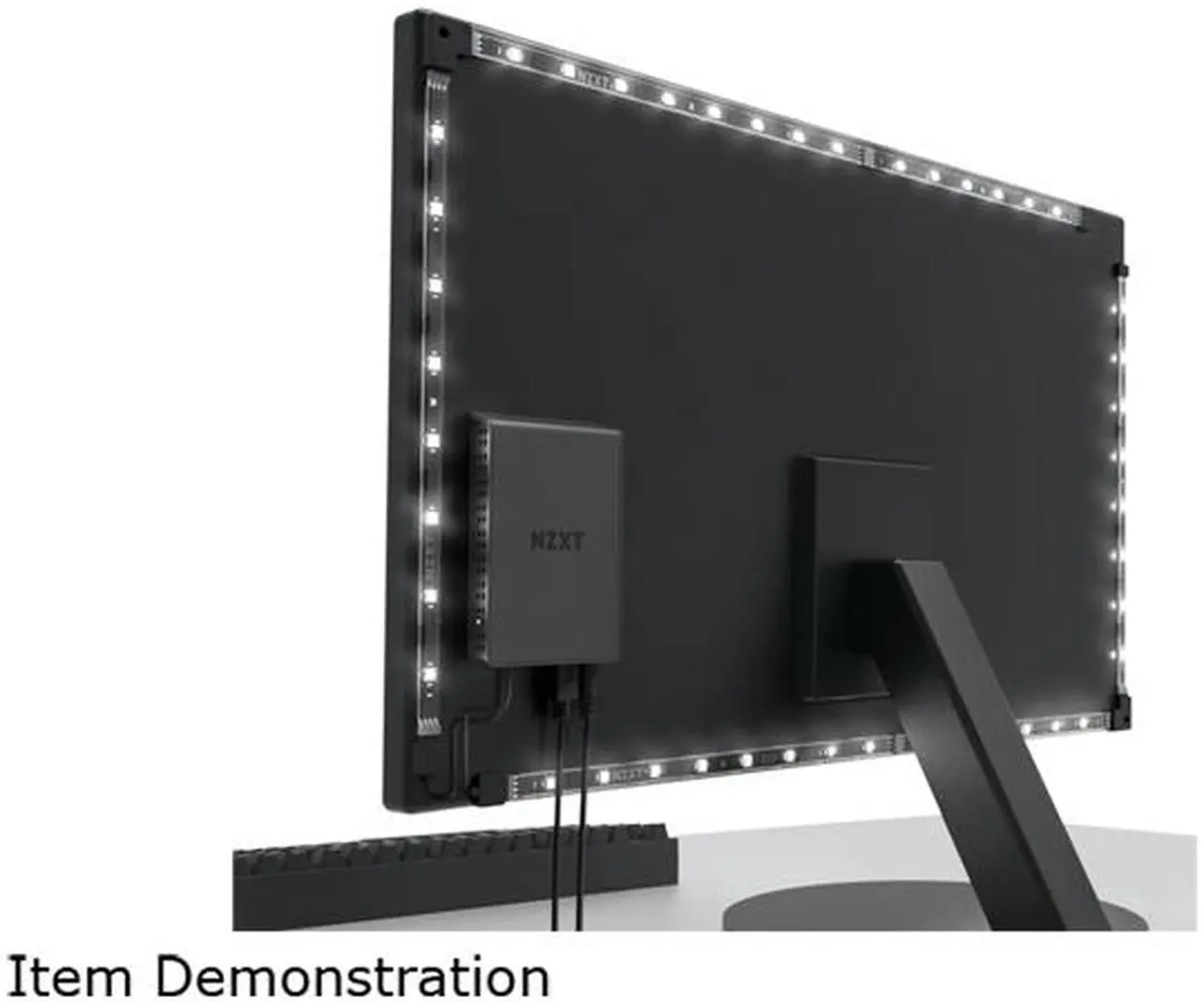 Alt view image 7 of 9 - NZXT HUE 2 Ambient V2 - Desktop Monitor Back-Lighting Kit - 2 RGB LED Strip Sizes - Designed for Monitors 26" to 32" - Immersive Desktop Lighting System - AC-HUEHU-B2