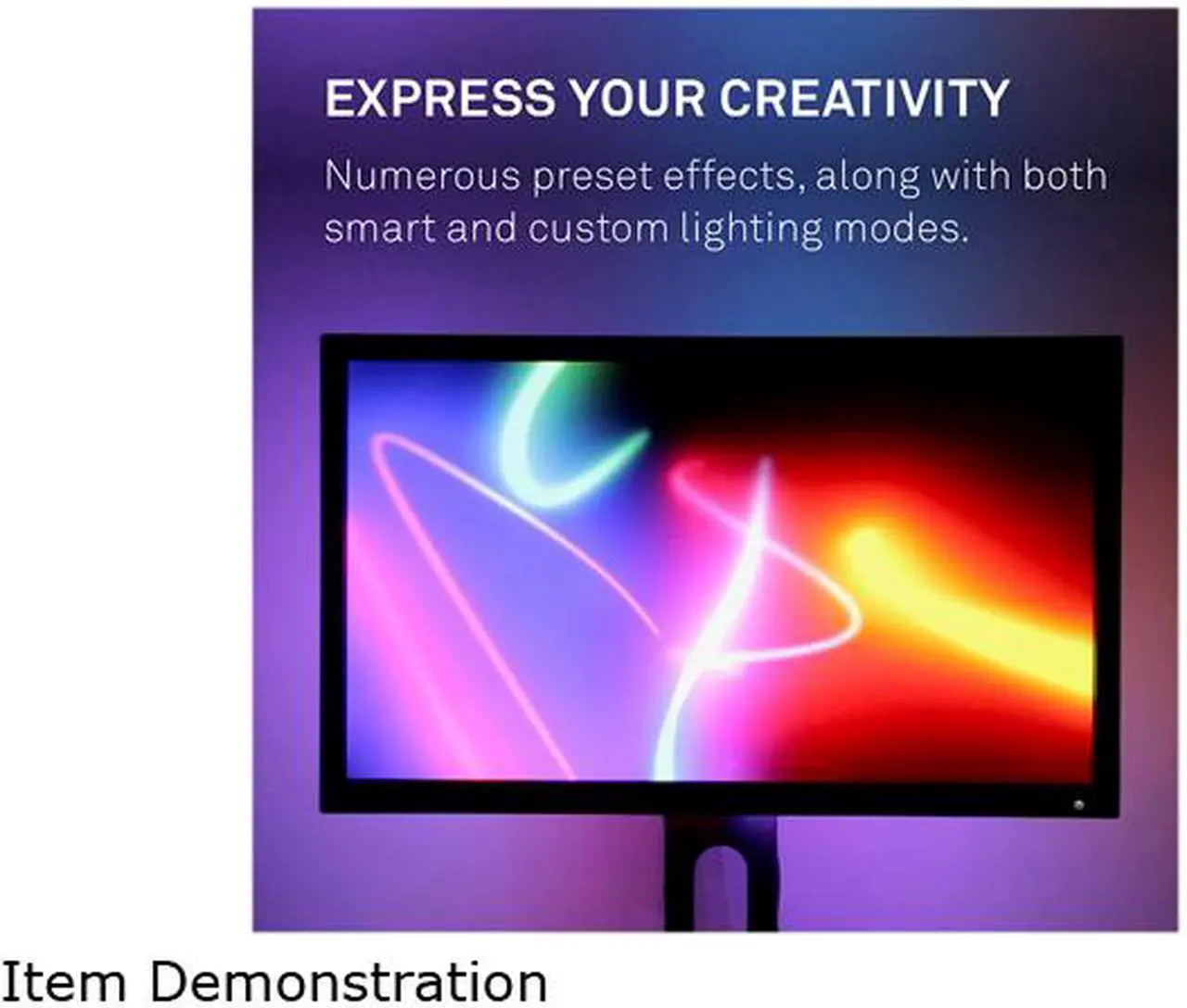 Alt view image 9 of 9 - NZXT HUE 2 Ambient V2 - Desktop Monitor Back-Lighting Kit - 2 RGB LED Strip Sizes - Designed for Monitors 26" to 32" - Immersive Desktop Lighting System - AC-HUEHU-B2