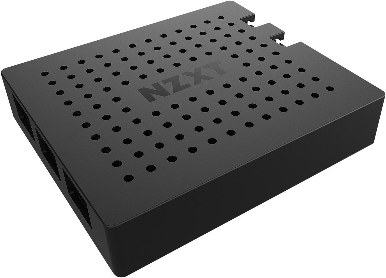 Alt view image 2 of 6 - NZXT RGB & Fan Controller - AC-2RGBC-B1 - Two RGB Lighting Channels - Three Digital Fan Channels - Powered by CAM V4 Software - Magnet/Velcro Mounting - Internal PC Lighting Controller - Black
