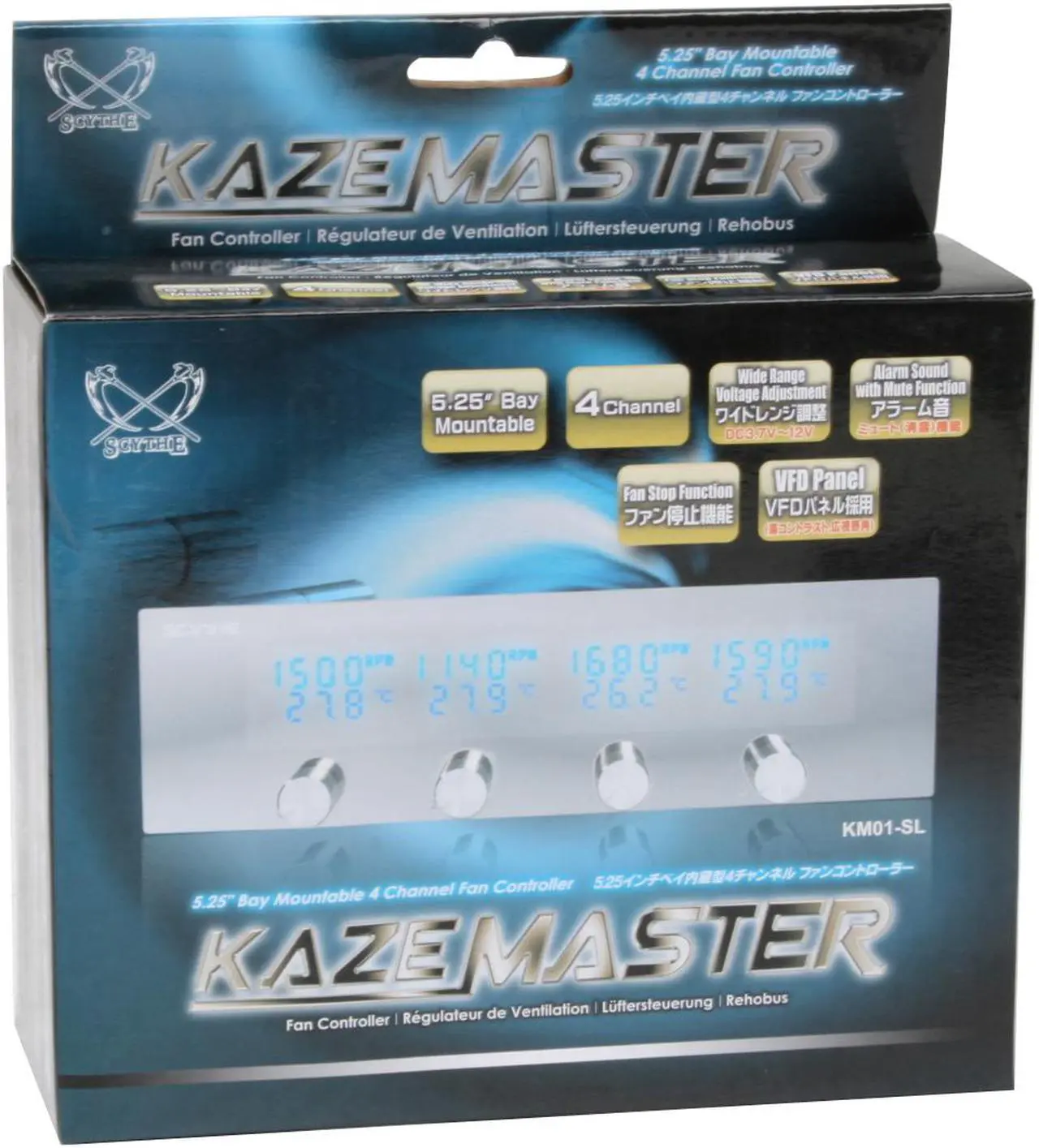 Alt view image 6 of 6 - "KAZE MASTER" 5.25" Bay Fan Controller