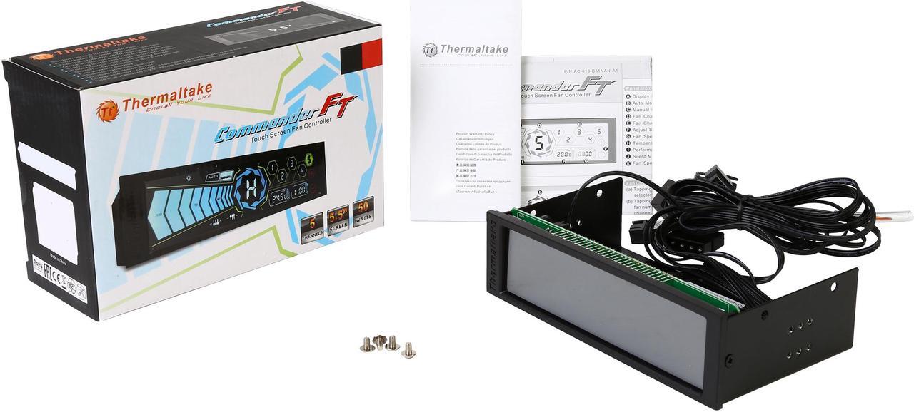 Alt view image 6 of 5 - Thermaltake Commander FT Touch Screen 5 Channel Single 5.25” Bay Fan Controller AC-010-B51NAN-A1