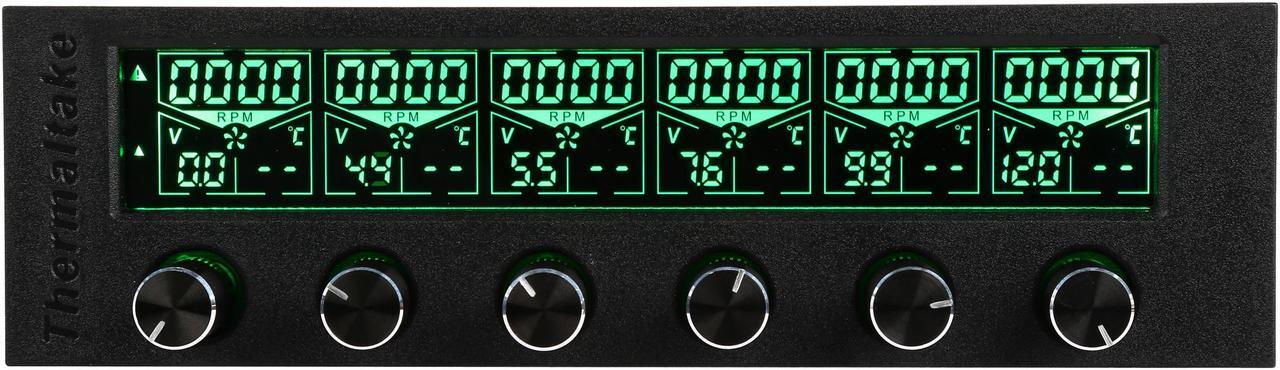 Alt view image 3 of 6 - Thermaltake Commander F6 RGB LCD 6 Channel Single 5.25” Bay Fan Controller AC-024-BN1NAN-A1