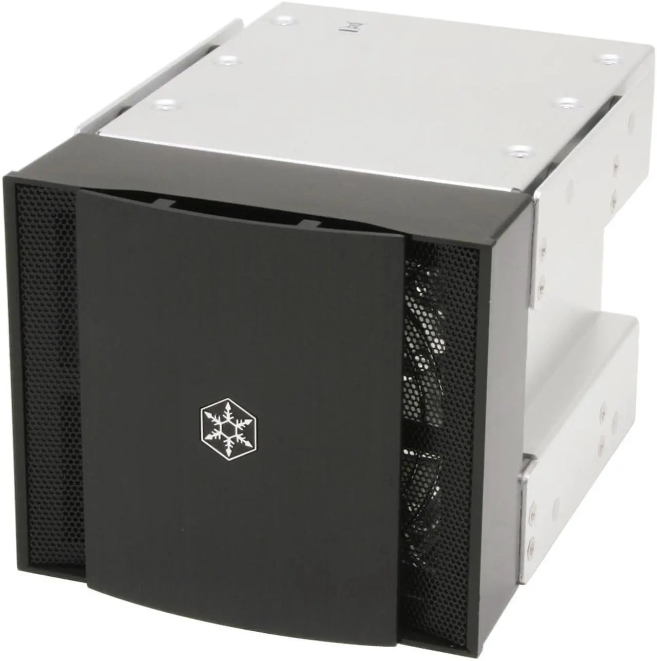 Main image of Silverstone CFP51-B Aluminum 5.25" to 3.5" bay converter with 120mm fan