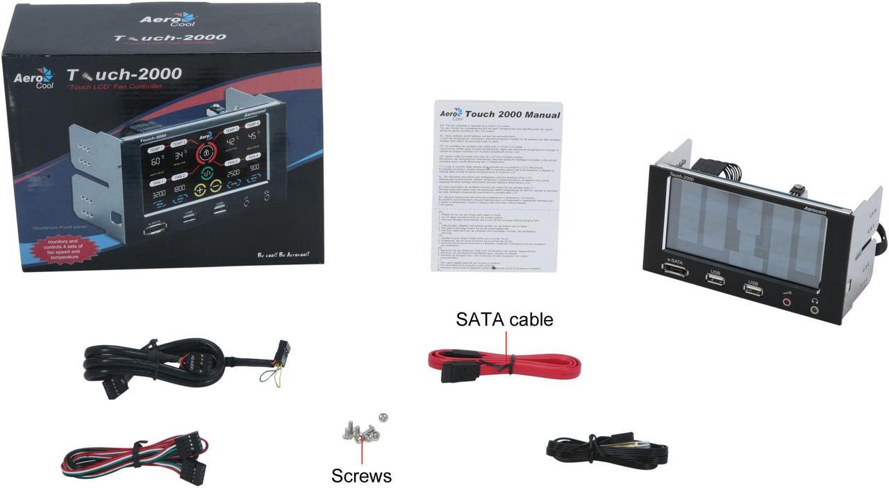 Alt view image 9 of 9 - AeroCool Touch-2000 LCD Panel Touch Screen Fan Controller