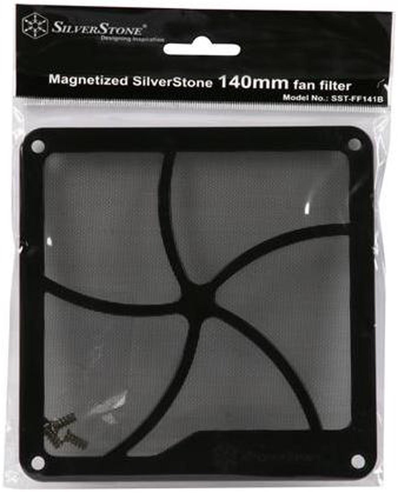 Alt view image 4 of 4 - Silverstone FF141B 140mm Fan Filter with Magnet (Black)