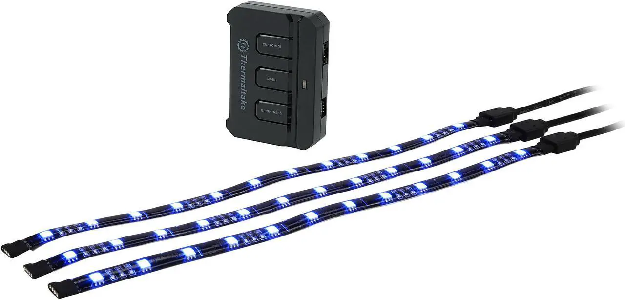 Alt view image 4 of 9 - Thermaltake Lumi Color 256C 3-Pack RGB Magnetic LED Strip Control Pack AC-037-LN1NAN-A1