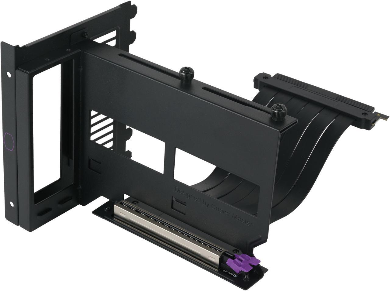 Cooler Master MasterAccessory Vertical Graphics Card Holder Kit Ver 2 with Premium Riser Cable PCI-E 3.0 x16 - 165mm, Compatible with all Standard ATX Chassis