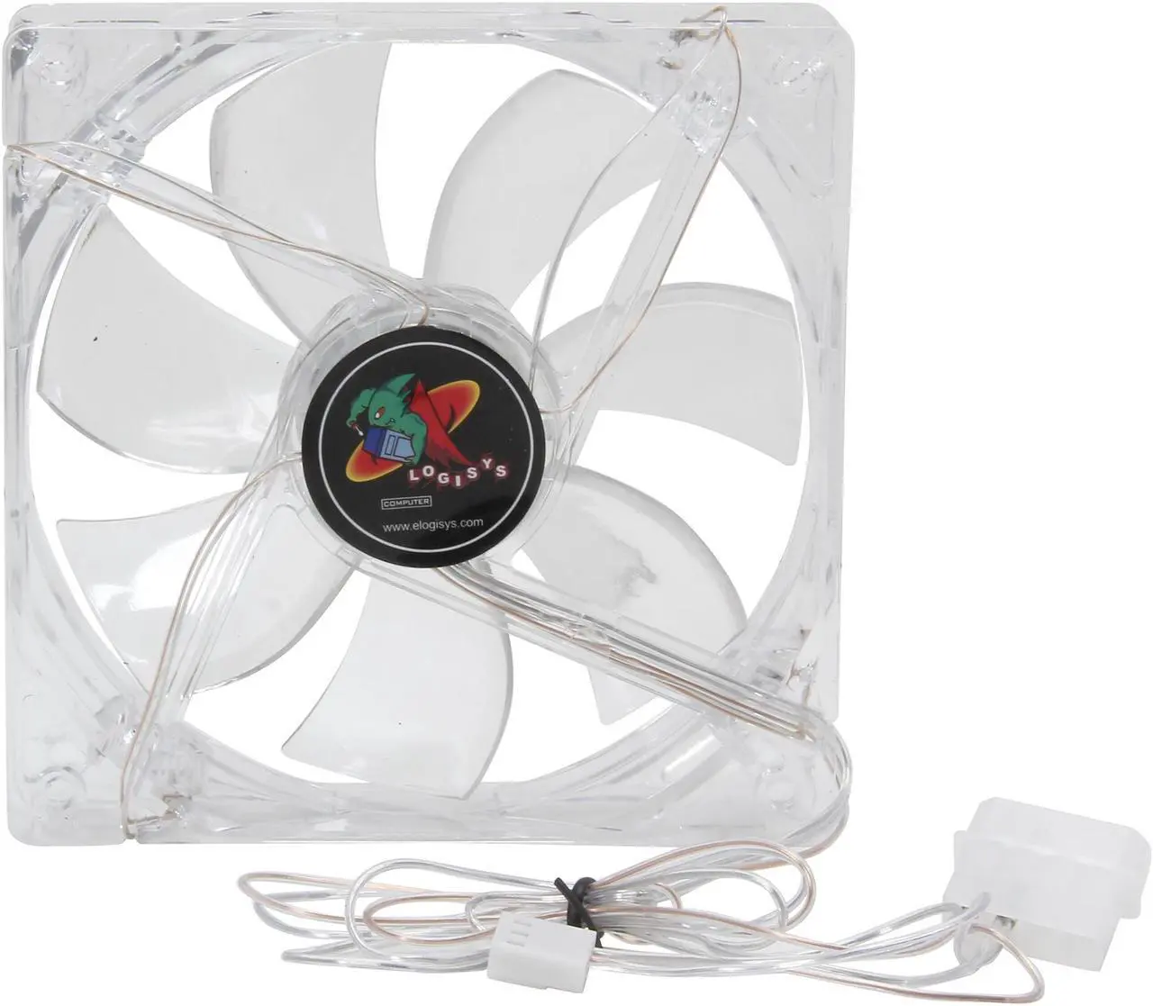 Alt view image 4 of 5 - LOGISYS Computer CF120RD Red LED Case Cooling Fan