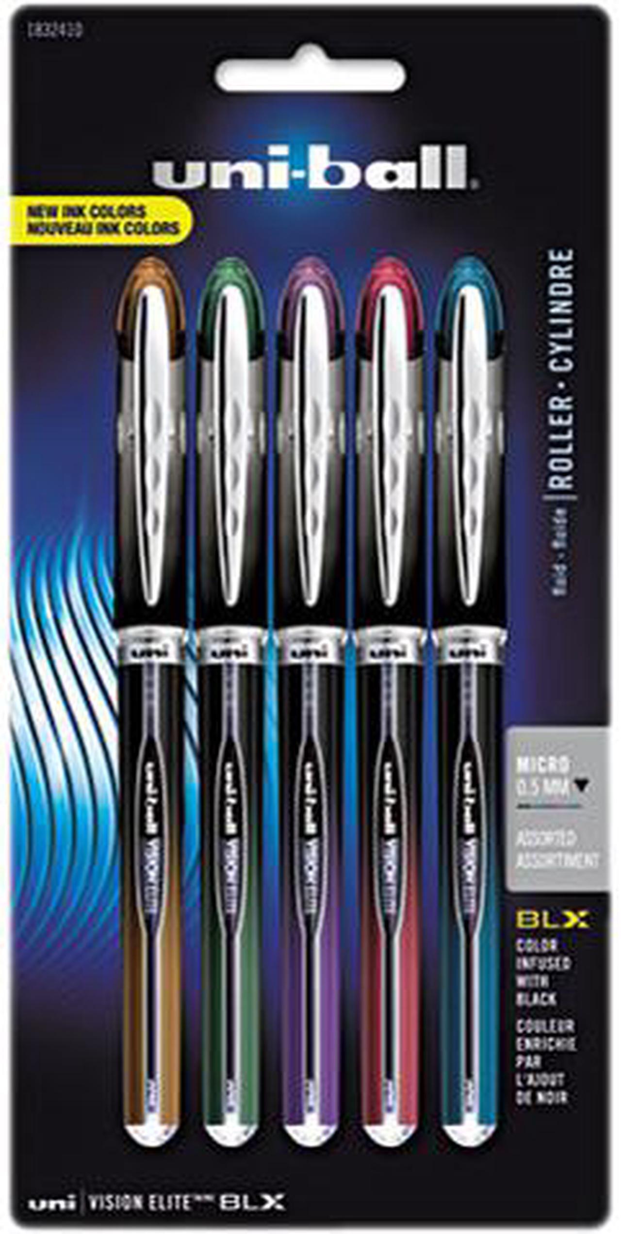 Main image of uni-ball VISION ELITE BLX Series Rollerball Pen .5 mm Assorted 5/ST 1832410